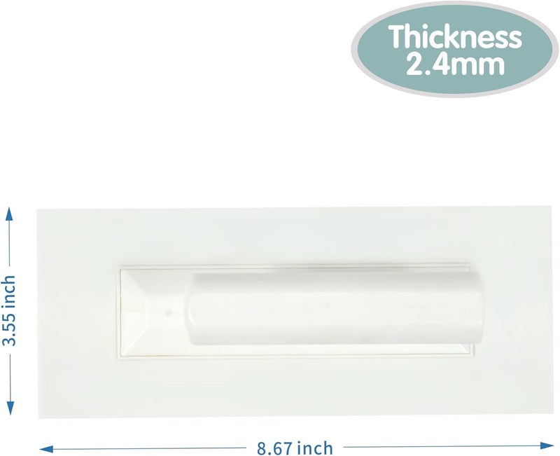 Hanroy Plastic Trowel with Comfortable Grip Handle, Includes 3.6" x 8.7'' White Finishing Trowels, Lightweight Mounting, Square End, Suitable for Scrape,Plastering and Paint Walls(D2209) - Image 2